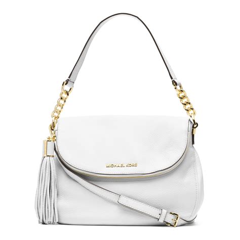 michael kors white shoulder bags.